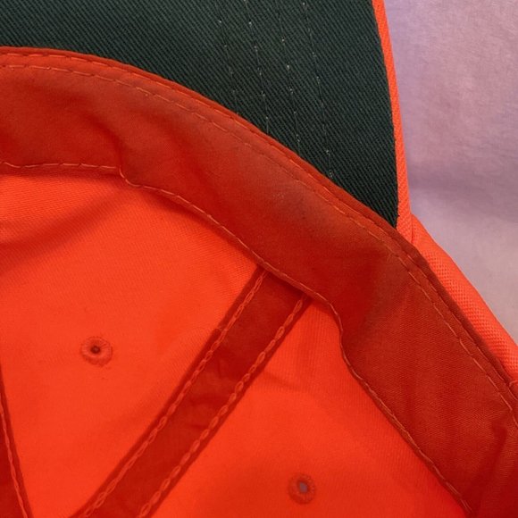 OC Solid Orange Strapback Hat Cap Outdoor Sports Safety Adjustable Stained - Picture 12 of 15